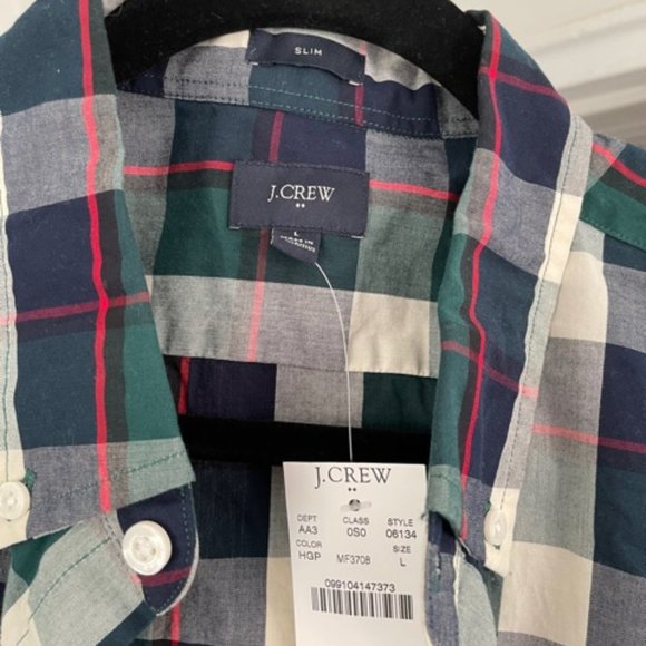 J Crew Plaid Button Down NWT - Picture 3 of 5